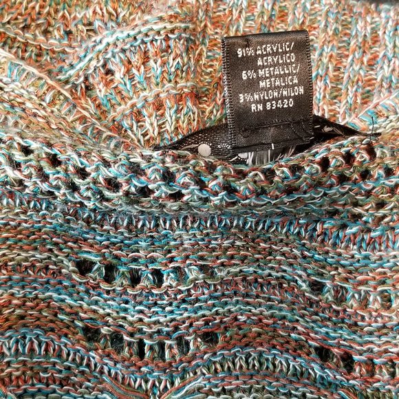 August Silk Batwing Multi Color Knit Sweater - Picture 8 of 10